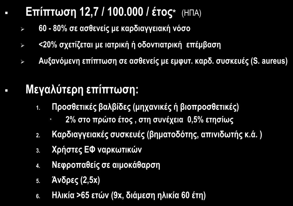 ΕΠΙΔΗΜΙΟΛΟΓΙΚΑ ΔΕΔΟΜΕΝΑ ΛΕ Επίπτωση 12,7 / 100.