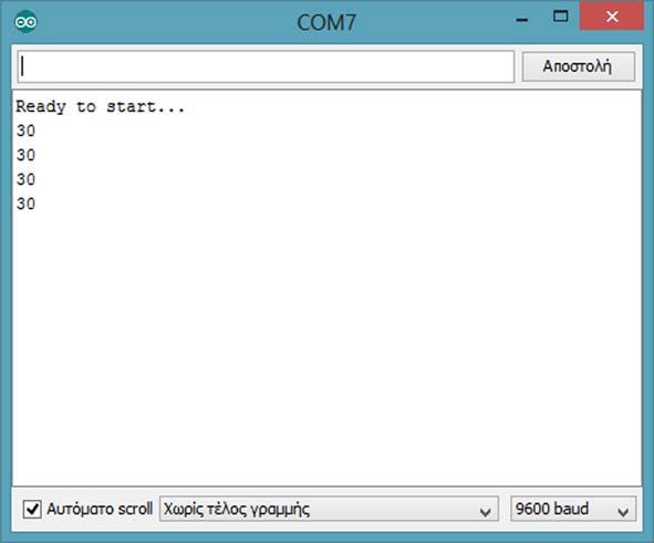 #define pin A0 // (or int pin=a0;) int temperature; void setup() { Serial.begin(9600); analogreference(internal); Serial.println("Ready to start..."); // for serial monitor // reference to 1.