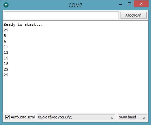 (p11) #define pin A2 // (or int pin=a2;) int distance; void setup() { Serial.begin(9600); // for serial monitor Serial.println("Ready to start.