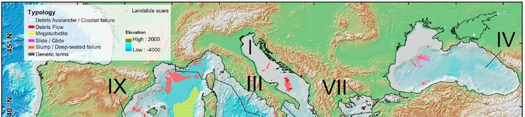 Υποθαλάσσιες Κατολισθήσεις στη Μεσόγειο Μajor deltaic wedges