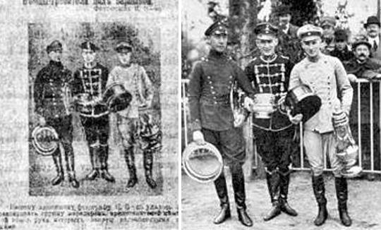 Αριστερά, δημοσίευμα σοβιετικής εφημερίδας, με τον διευκρινιστικό τίτλο «Γερμανοί: Οι ληστές τής Βαρσοβίας», εμφανίζει τρεις Γερμανούς να κρατάνε κάποια αντικείμενα, προϊόντα υποτίθεται πλιάτσικου.