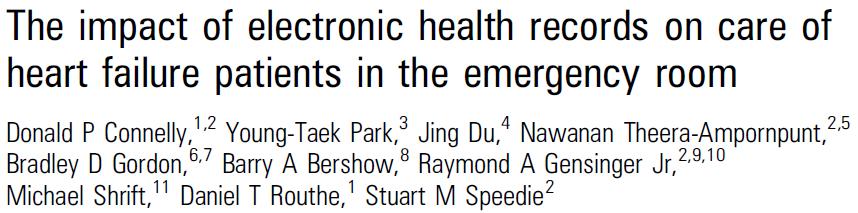 5166 adults with heart failure in three US EDs.
