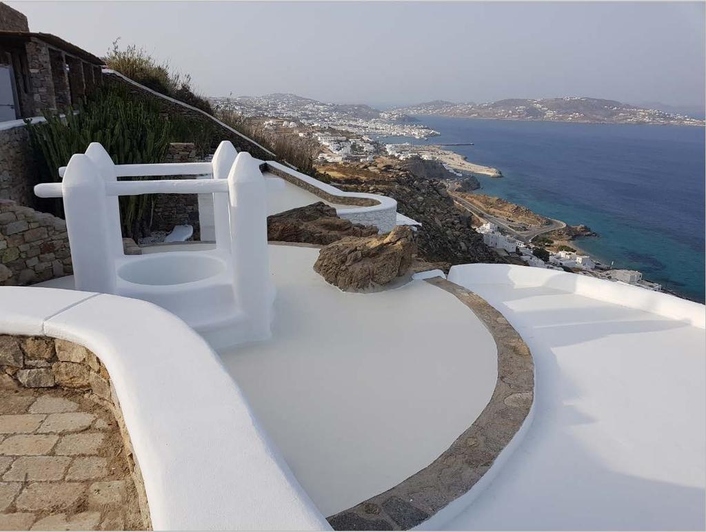 SIKA AT WORK Πλήρης πρόταση συστημάτων Sika για πολυτελή παραθεριστική κατοικία, Μύκονος ΥΓΡΟΜΟΝΩΣΗ: Sika Concrete Primer,