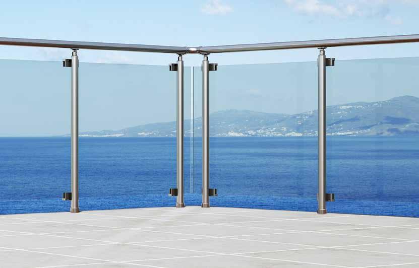 Διπλό στήριγμα τζαμιού 19-22 mm Double glass