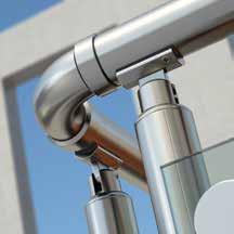 Single glass support 8-10 mm for Ø50 column 4219