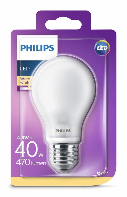 PHILIPS LED Λαμπτήρας E27 Ζεστό λευκό Χωρίς ρύθμιση έντασης Σχεδίαση που τραβά την προσοχή Γνώριμα σχήματα που έχετε αγαπήσει.