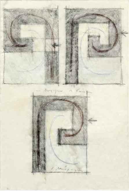 101. ΜΟΡΑΛΗΣ Γιάννης (1916-2010) Σχέδια για σύνθεση Ακρ