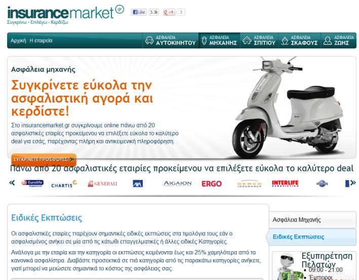 υγείας κλπ Επιχειρηματικό Μοντέλο : Content aggregators, Market comparison service, Full service agent Για καταναλωτές: σύγκριση καλύψεων έως 5 πακέτων ταυτόχρονα,