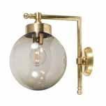 GLOBE 20 BRASS ΧΑΛΚΟΣ/ COPPER WITH SMOKED GLOBE : 132708 WALL LIGHT 4947-20 WITH GLOBE 20 29 cm ΜΠΡΟΝΖΕ/BRASS- WITH WHITE