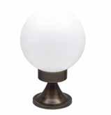 GLOBES 200mm: WHITE, TRANSPARENT, SMOKED IP43 Ε27 11 Watt 30 cm WITH SMOKED GLOBE COLUMN 4945-3020 WITH GLOBE 20 132566 132567 132568 132569 132570 132571 132572 132573 132574 COLUMN 4945-3020 WITH