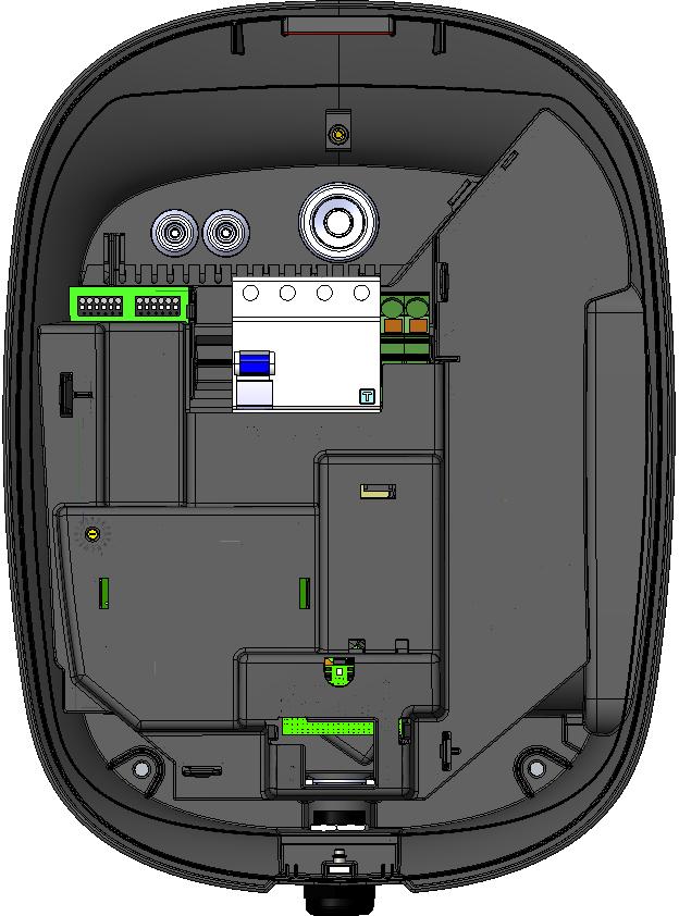 0 I I I 8 smart Wallbox Προετοιμασία, εγκατάσταση και θέση σε λειτουργία 19 Αυτή η διαδικασία τεκμηριώνεται μέσω της ένδειξης LED στην μπροστινή πλευρά του σταθμού φόρτισης Wallbox Home της smart