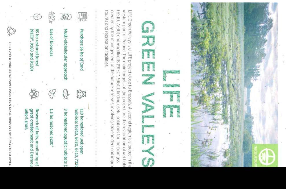 #4 LIFE Green valleys LIFE17 NAT/BE/000445 Διάρκεια: 84 Μ (01-09-2018 έως 31-08-2025) Συνολικός Προϋπολογισμός: 8,318,632.