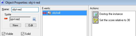 Collision obj-wall Collision obj-ball Πατήστε ΟΚ για να ολοκληρώσετε την επεξεργασία του obj-raketa.
