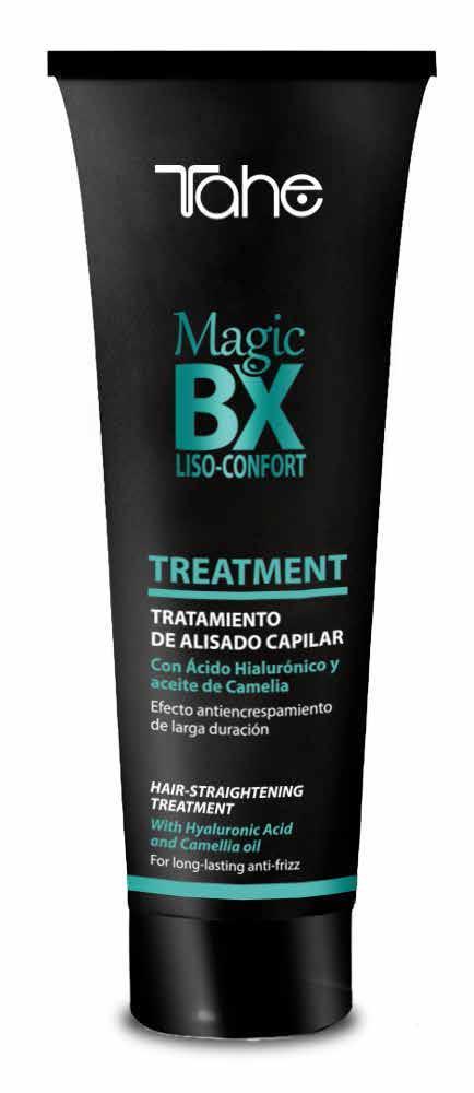ΙΣΙΩΤΙΚΗ ΘΕΡΑΠΕΙΑ TREATMENT H ισιωτική θεραπεία Magic BX LISO CONFORT TREATMENT έχει κρεμώδη υφή και απορροφάται σε βάθος από τα μαλλιά, ισιώνοντας τα, απαλείφοντας το φριζάρισμα και δίνοντας