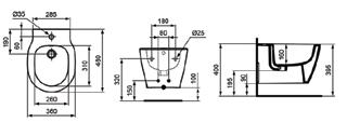 Close E791701Ε 86,00 Μπιντέ κρεμαστό