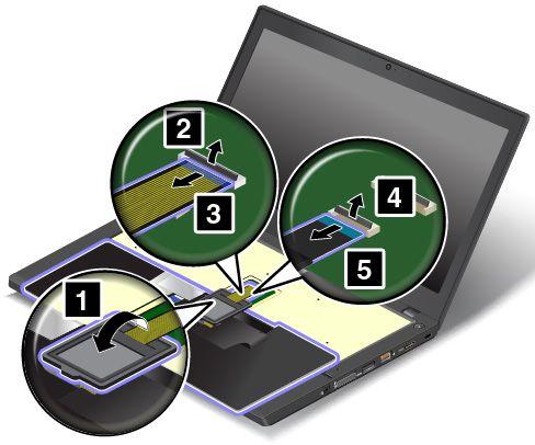 7. Τοποθετήστε το πληκτρολόγιο πάνω στο στήριγμα καρπών και αποσυνδέστε τα βύσματα σύνδεσης. Στη συνέχεια, αφαιρέστε το πληκτρολόγιο.