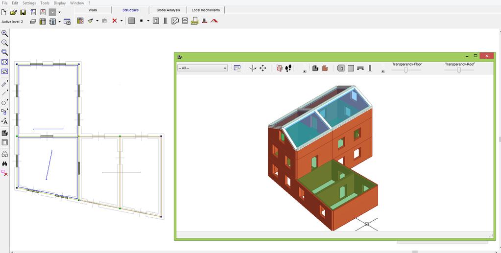 Περιγραφή του μοντέλου προσομοίωσης με χρήση αρχιτεκτονικών σχεδίων Eικονική περιήγηση, περιστροφή, τομή στο κτίριο Εισαγωγή αρχιτεκτονικών κατόψεων για εύκολη περιγραφή του φορέα Στο 3Muri μπορείτε