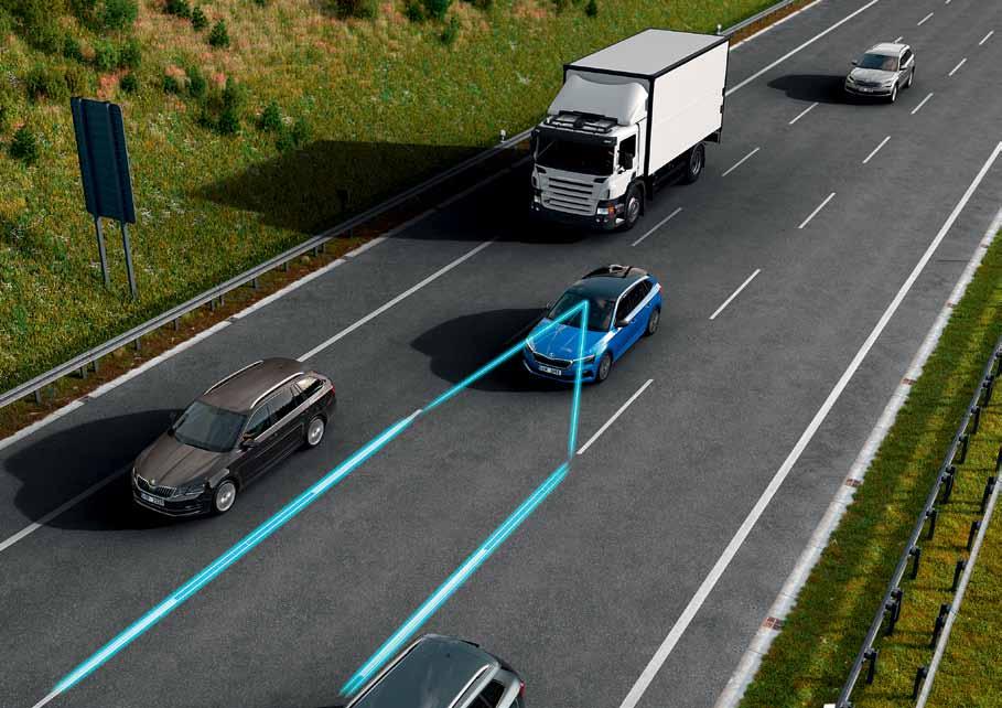 ADAPTIVE CRUISE CONTROL Χρησιμοποιώντας ένα ραντάρ στην εμπρός μάσκα, πέραν της