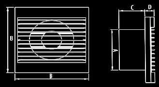 Εξαερισμός Σειρά RICO Ventilation - σειρά : RICO - τοποθέτηση : σε τοίχο - υλικό κατασκευής : ABS - Χρώμα : λευκό - θερμοκρασία λειτουργίας
