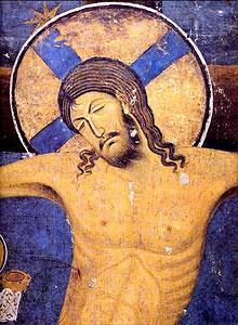 Fasting and Great Lent 18. March 2013-11:53 The Crucifixion, fragment (Studenica Monastery, Serbia).