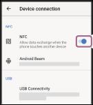 Σύνδεση με ένα άγγιγμα (NFC) με τηλέφωνο smartphone Android Φέρνοντας τα ακουστικά σε επαφή με ένα τηλέφωνο smartphone, τα ακουστικά ενεργοποιούνται αυτόματα και κατόπιν γίνεται ζεύξη τους και