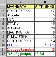 Η συνάρτηση INT( ) λαμβάνει υπόψη της μόνο το ακέραιο μέρος του αριθμού. Η συνάρτηση MOD( ) υπολογίζει το υπόλοιπο της διαίρεσης.