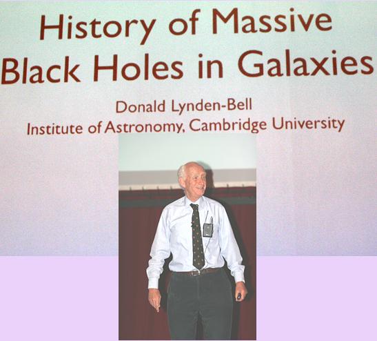 2. Lynden-Bell Donald Η ιστορία των γιγάντιων μελανών οπών στα κέντρα των γαλαξιών. Εικόνα 4: Ο κ. Donald Lynden Bell κατά την διάρκεια της παρουσίασής του. (φωτ. Αθανάσιος Κουλουμβάκος.
