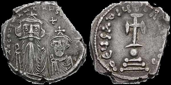 Ο Ηράκλειος (610-641), Εξάγραμμο (νόμισμα) Το εξάγραμμο υπήρξε αργυρό (ασημένιο) νόμισμα σε κυκλοφορία κυρίως κατά τον 7ο μ.χ. αιώνα.