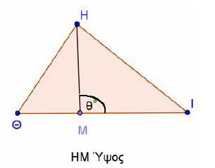 Άρα ˆ ˆ επομϋνωσ y 41 Ύψοσ λϋγεται το ευθύγραμμο τμόμα που φϋρνουμε από μύα κορυφό ενόσ τριγώνου κϊθετο ςτην ευθεύα τησ