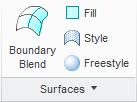 90. Σχήμα 4.2.90: Η καρτέλα Surfaces και οι επιλογές και τα εργαλεία που διαθέτει η Style.