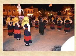 Παραδοσιακοί χοροί από την Πελοπόννησο: Τσακώνικος, Αραχωβίτικος (Χορός των Καρυάτιδων),Μανιάτικος Παραδοσιακοί χοροί από την Κρήτη: Αγκαλιαστός, Ανωγειανός (Μυλοποταμίτικος) Πηδηχτός, Απανωμερίτης,