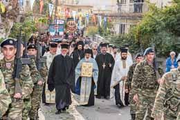 Δαμασκηνό Λιονάκη, τήν Καθηγουμένη τῆς Ἱερᾶς Μονῆς Γερόντισσας Θεοφόρας, μετά τῆς ἀδελφότητος καί εὐσεβῶν προσκυνητῶν.