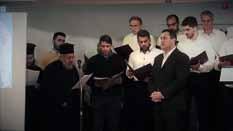 Εὐάγγελο Μαρματάκη ἐνῶ στήν συνέχεια ἀκούστηκαν βυζαντινή ὕμνοι ἀπό τήν Βυζαντινή Χορωδία τῆς Βυζαντινή Σχολῆς τῆς Μητροπόλεως ὑπό τήν Διεύθυνση τοῦ κ.