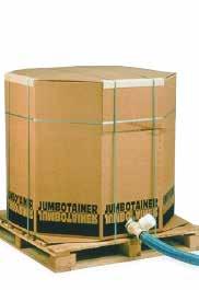 Την γκάμα των προϊόντων μας ολοκληρώνει η σειρά Jumbotainer περιεκτικότητας 220Lt, 500Lt και1000lt Προστατεύει το προϊόν Παρέχονται σε μια ευρεία γκάμα χρήσεων, κατάλληλα για σκληρές και απαιτητικές
