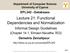 Lecture 21: Functional Dependencies and Normalization