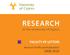 FACULTY OF LETTERS. Research Profile and Publica ons