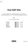 HLA SSP Kits. Έτοιμο για χρήση σετ αντιδραστηρίων Εκκινητών Ειδικής Αλληλουχίας (SSP) για την HLA τυποποίηση βασισμένη στο DNA [IVD]