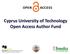 Cyprus University of Technology Open Access Author Fund