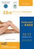 23rd 15-17. Dedicated to K N E E. Pancyprian Orthopaedic C o n f e r e n c e. November 2013. Final Program