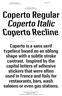 Coperto Regular Coperto Italic Coperto Recline