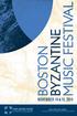 BOSTON BYZANTINE MUSIC FESTIVAL