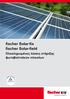 fischer Solar-fix fischer Solar-field Ολοκληρωμένες λύσεις στήριξης φωτοβολταϊκών πλαισίων