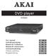 DVD player. User manual Gebruiksaanwijzing Manuel de l utilisateur Manual de instrucciones Gebrauchsanleitung Οδηγίες χρήσεως Brugsanvisning