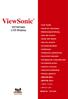 ViewSonic. VX1945wm LCD Display. - User Guide. - Guide de l utilisateur. - Bedienungsanleitung. - Guía del usuario. - Guida dell utente