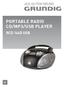 PORTABLE RADIO CD/MP3/USB PLAYER RCD 1445 USB