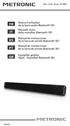 Notice d utilisation de la barre audio Bluetooth SB1 Manuale d uso della soundbar Bluetooth SB1. Εγχειρίδιο χρήσης Ηχείο - Soundbar Bluetooth SB1