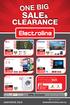 SALE& CLEARANCE CLEARANCE ONE BIG ONE BIG ΙΑΝΟΥΑΡΙΟΣ 2016. www.electroline.com.cy. μέχρι 35% έκπτωση σε όλες τις LED λάμπες!