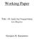 Working Paper. Title: «Η Αρχή της Νομιμότητας του Φόρου» Georgios K. Karametos