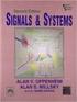 Tables in Signals and Systems