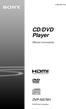 (3) CD/DVD Player. Οδηγίες λειτουργίας DVP-NS76H Sony Corporation